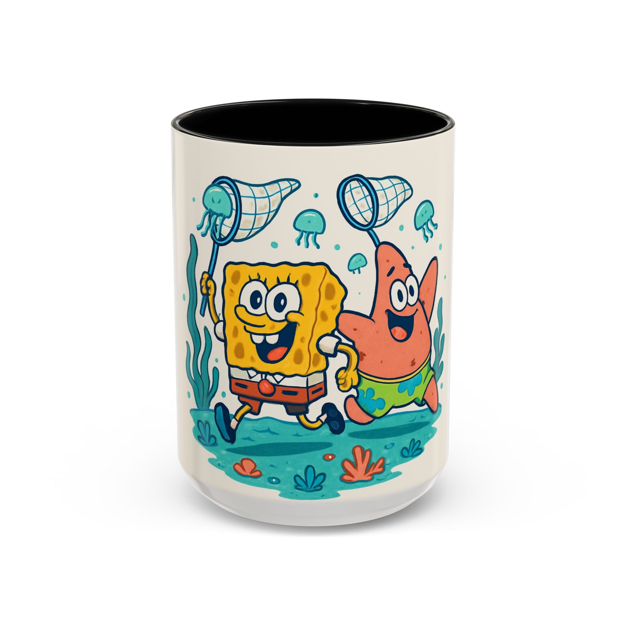 SpongeBob & Patrick Coffee Mug — Funny Cartoon Ocean Friends Accent Mug (11/15oz)