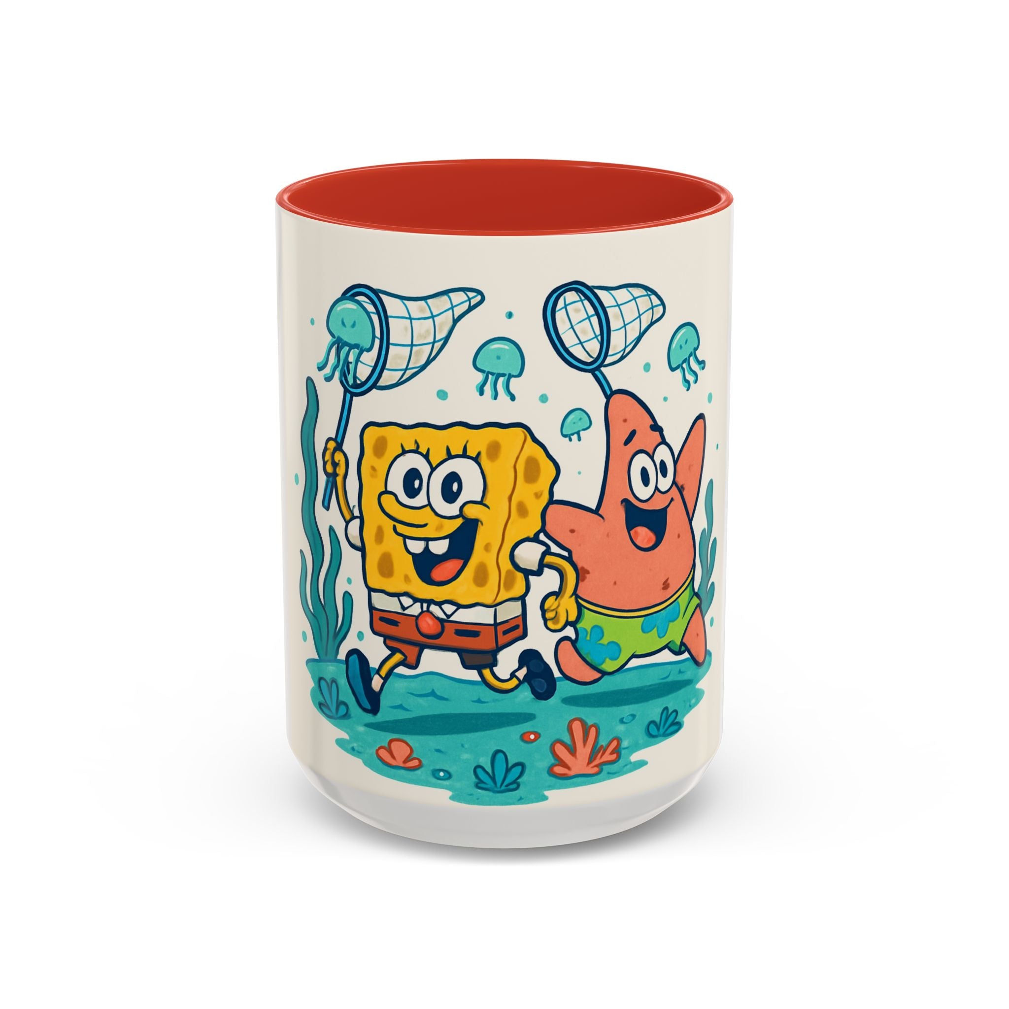 SpongeBob & Patrick Coffee Mug — Funny Cartoon Ocean Friends Accent Mug (11/15oz)