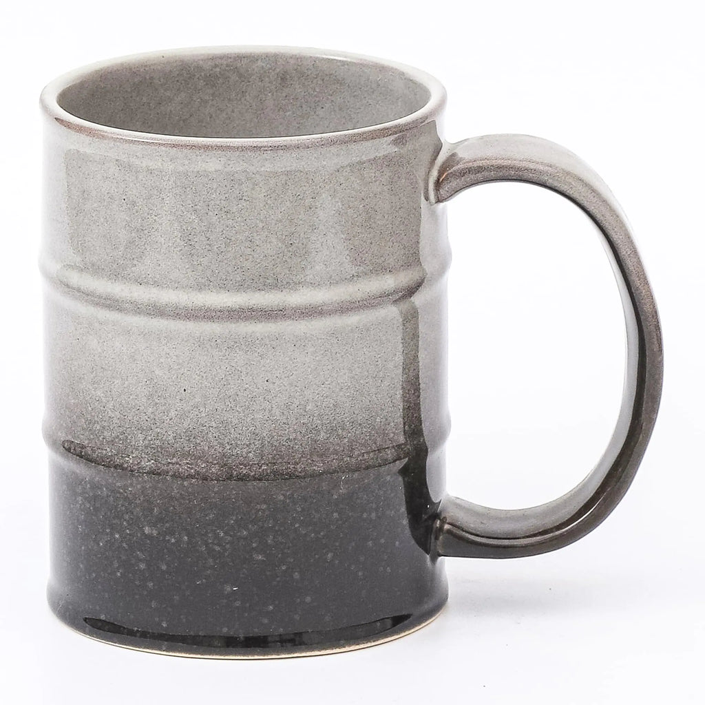 masoline Coffee Mug 22 oz Beer Mugs Large Ceramic Coffee Mug Tea Cups Handmade Mug with Big Handle for Office and Home Dishwasher and Microwave Safe (Grey Black)
