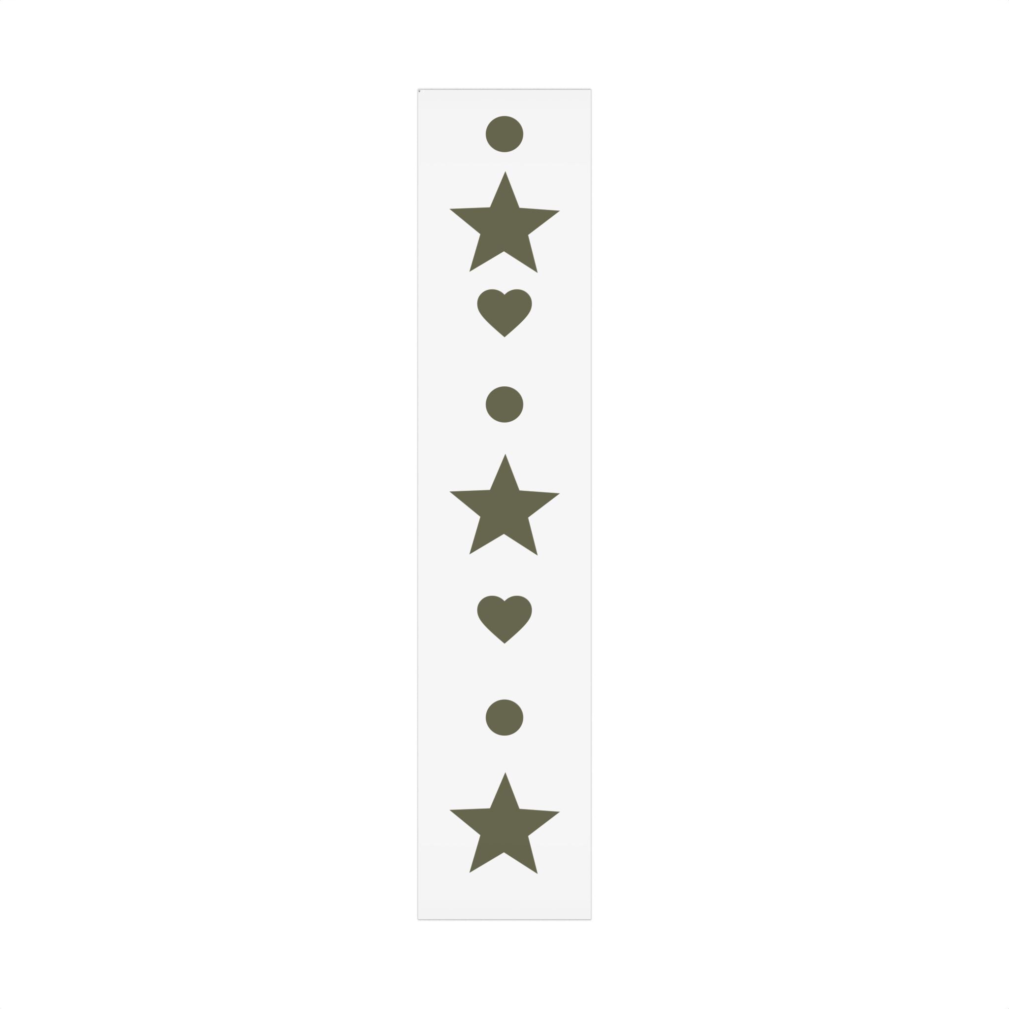 Olive Star & Heart Gift Wrap Paper — Minimal Holiday Wrapping Sheets